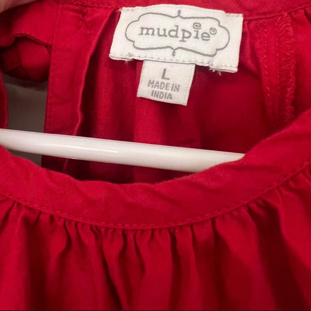 Mud Pie Red Ruffled Off-Shoulder Sundress - Picture 3 of 3